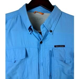 Field & Stream Mens Blue Short Sleeve‎ Button Up Pocket Shirt XX Large